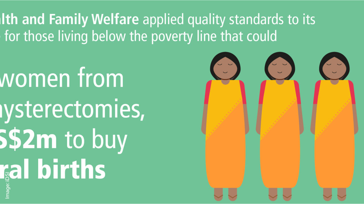 Infographic explaining maternal health trade-offs in India